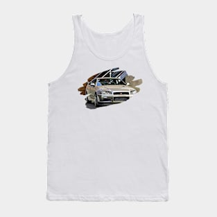 R34 Skyline Art Print Tank Top